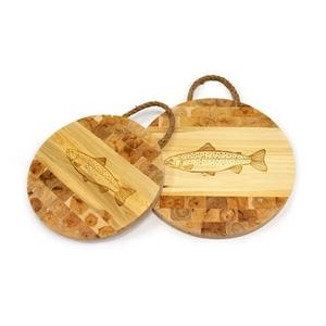 Wood Trivet Fish Design <b>Wooden</b> Trivet With Rope Handle Home Hotel Kitchen Used Round Shaped Heat Resistant - Product Image 1