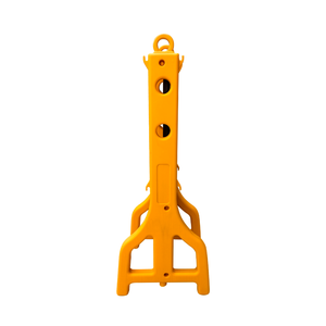 Barrière accordéon extensible jaune 255 x 97 cm en HDPE/PE et métal, barrière de sécurité et de circulation pour utilisation en extérieur sur route - Product Image 5