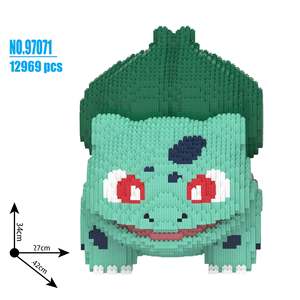 3D Plastic ABS Figure Set Educational DIY Building Toy Includes Charmander Bulbizarre Pikachu Blocks - Product Image 3
