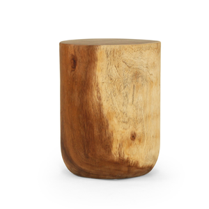 Mesa auxiliar redonda para exteriores de estilo moderno, madera de Suar con acabado natural para jardín, playa, parque, Hotel, exterior o uso en Villa - Product Image 2