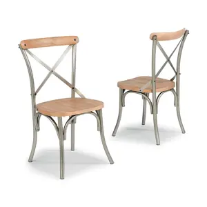 Metal chair industrial metal ballard back design dining chair stainless steel counter dining furniture manufacturer supplier