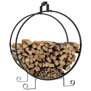 El mejor soporte de acero inoxidable para almacenamiento de leña para el hogar y el jardín, accesorios para chimenea interior y exterior - Product Image 4
