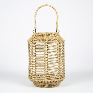 Lanternes en paille de jonc de mer tressées, lanternes en fibres naturelles de jonc de mer, fabricant artisanal vietnamien de premier plan - Product Image 4