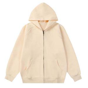 เสื้อฮู้ดผู้ชายแบบมีซิปโอเวอร์ไซส์ลำลอง, เสื้อมีฮู้ดผ้าคอตตอนออกแบบได้ตามต้องการ - Product Image 5