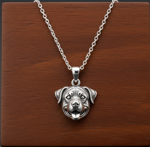 Collar de cadena de eslabones de rodio de plata 925 Unisex, colgante de leopardo para uso diario, regalo de moda chapado en oro para hombres y mujeres - Product Image 3