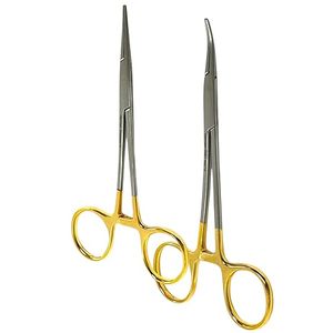 Pinzas Hemostáticas Manuales de Acero Inoxidable de Alta Calidad, Rectas y Curvas, para Uso Quirúrgico, Juego de Instrumentos - Product Image 6