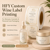 Étiquettes personnalisées pour soins de la peau, autocollants circulaires transparents en PET amovibles pour pots de sérum et crèmes, anti-humidité, marque privée, autocollants durables