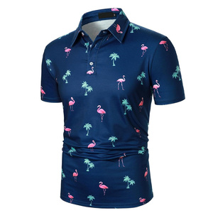 Motif personnalisé imprimé en 3D pour hommes pour polos tissu respirant OEM Logo grande taille pour tenue décontractée caractéristique compressée - Product Image 2