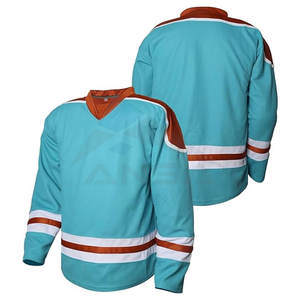 เสื้อฮอกกี้น้ำแข็งผู้ชาย แขนยาว สำหรับฝึกซ้อม ระดับมืออาชีพ แบบทีม คอวี ทรงหลวม - Product Image 2