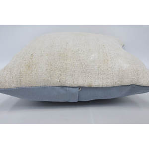 Primitive 18x18 Inch <b>Beige</b> Rustic Patchwork Wool Pillow Luxury <b>Cushion</b> Woven Technique Fluffy Square Vintage Bedding Christmas - Product Image 5