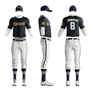 Conjuntos Deportivos de Poliéster/Algodón, Transpirables, de Secado Rápido, Cómodos, Uniformes de Béisbol, Sublimación Completa, Pantalones y Camiseta de Tallas Grandes - Product Image 3