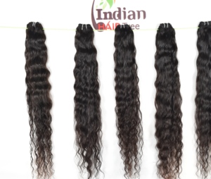 Extensions de cheveux vierges de qualité 100% naturelles, aspect naturel, ondulées, double trame, cheveux indiens Remy, styles de vagues profondes - Product Image 1
