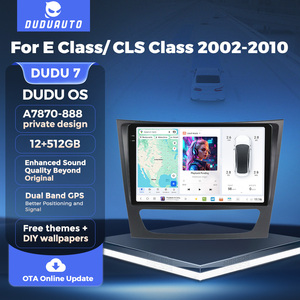 Radio con pantalla táctil Android para coche DUDUAUTO, reproductor de <span class=keywords><strong>DVD</strong></span>, WIFI, DSP, ventilador de refrigeración, pantalla QLED para BENZ Clase E / Clase CLS 2002-2010 - Product Image 1