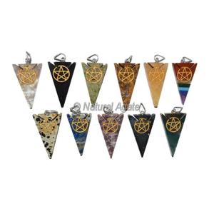 Achetez le meilleur ensemble de pendentifs gravés en rutile noir gravé Om en ligne |   Grossiste de pendentifs en rutile noir gravés Om - Product Image 4