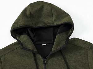 Men's Oversized Winter Thick Heavy Cotton Cotton Polyester Long Sleeve Zipper Sweatshirt Hoodies - Product Image 4