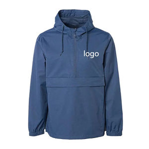 Capuche de sports d'hiver pour hommes avec logo personnalisé Dernière conception Coupe-vent à séchage rapide Vestes pour hommes avec demi-fermeture éclair respirante - Product Image 1