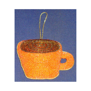 Adornos Navideños Colgantes Hechos a Mano, Color Naranja y Granate, con Cuentas en Forma de Copa, para Decoración de Fiestas - Product Image 1