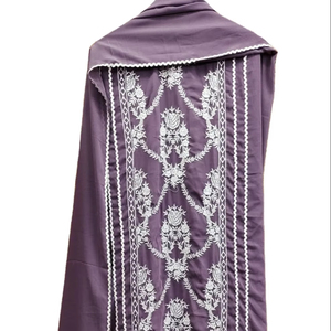 Foux jorjet ชุดเดรสปักของผู้หญิงวัสดุชุดผ้าไหม santon ด้านล่าง GPO less dupatta ทอ200gsm ขนสัตว์ธรรมดา - Product Image 1