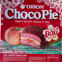 Venta al por mayor marshmallow Chocolate Pie Chocopie Orion Chocopie Sakura Peach 360g