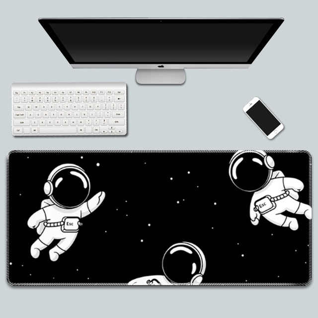 Astronaut Gaming Mouse Pad Large Desk Mat Non-Slip Rubber Mousepad with Space Design for Keyboard Mouse in Stock