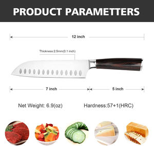 Cuchillo de Chef de acero damasco profesional OEM ODM de alta calidad personalizado al por mayor mango de madera hecho a mano Apto para lavavajillas - Product Image 4