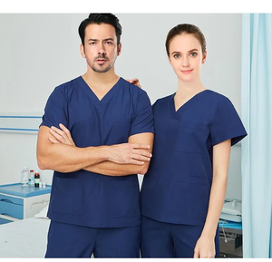 Wholesale Summer-Design Promotional Nursing Scrubs Unisex Short Sleeve Spandex Hospital Uniforms Women's <b>Doctor</b> Scrub <b>Sets</b> - Product Image 1