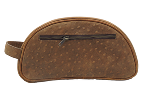 Trousse de toilette de voyage en cuir véritable personnalisée pochette unisexe pour kit de rasage de voyage ou organisateur de maquillage cosmétique - Product Image 4