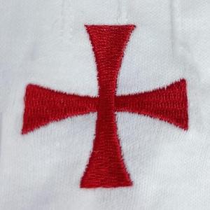 Guantes Masónicos Cruz de Caballero para Hombre, Guantes Masónicos de Algodón Blanco con Cruz Templaria Bordada, Accesorio de Insignia Masónica - Product Image 2