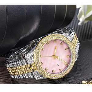 Montre de sport professionnelle en diamant avec bracelet en acier inoxydable et cadran en verre, résistante à l'eau, pour homme, mode et luxe - Product Image 4