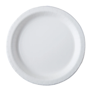 Assiettes en papier jetables biodégradables et écologiques de 26cm avec logo personnalisé pour la restauration Vente en gros Fournitures de fête pour traiteur - Product Image 1