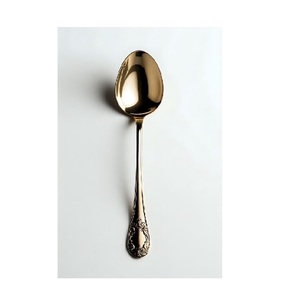 Cuchara de Postre Colorida de Alta Calidad, Cuchara de Metal para Servir, Cuchara de Acero Inoxidable para Servir la Cena con Logotipo Personalizado - Product Image 1