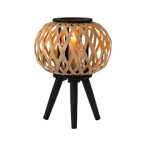 Portavelas de Bambú Natural Hechos a Mano, Faroles, Frascos para Velas, Faroles Vintage con Soporte para Mesa de Vietnam - Product Image 1