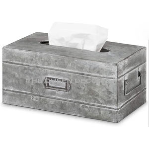 Boîte de rangement de mouchoirs en acier et en aluminium couleur or pour la vente en gros de boîtes à mouchoirs pour les hôtels et les restaurants de mariage - Product Image 2