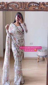 Saree prêt à porter avec impression numérique pour la culture indienne et pakistanaise - Product Image 5