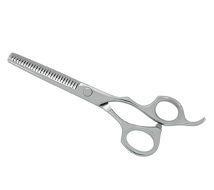 Tijeras de adelgazamiento de corte de pelo profesional en color dorado, tijeras de adelgazamiento de peluquería de acero inoxidable resistente Etiqueta Privada - Product Image 1