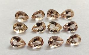 Color melocotón natural Morganita Pera 6x8mm Facetado Excelente calidad-Morganita suelta - Product Image 2