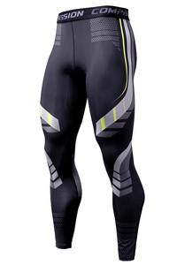 Collants de compression pour hommes en gros personnalisés, séchage rapide, haute élasticité, leggings de sport taille mi-haute pour la salle de sport, la course à pied, le yoga - Product Image 3