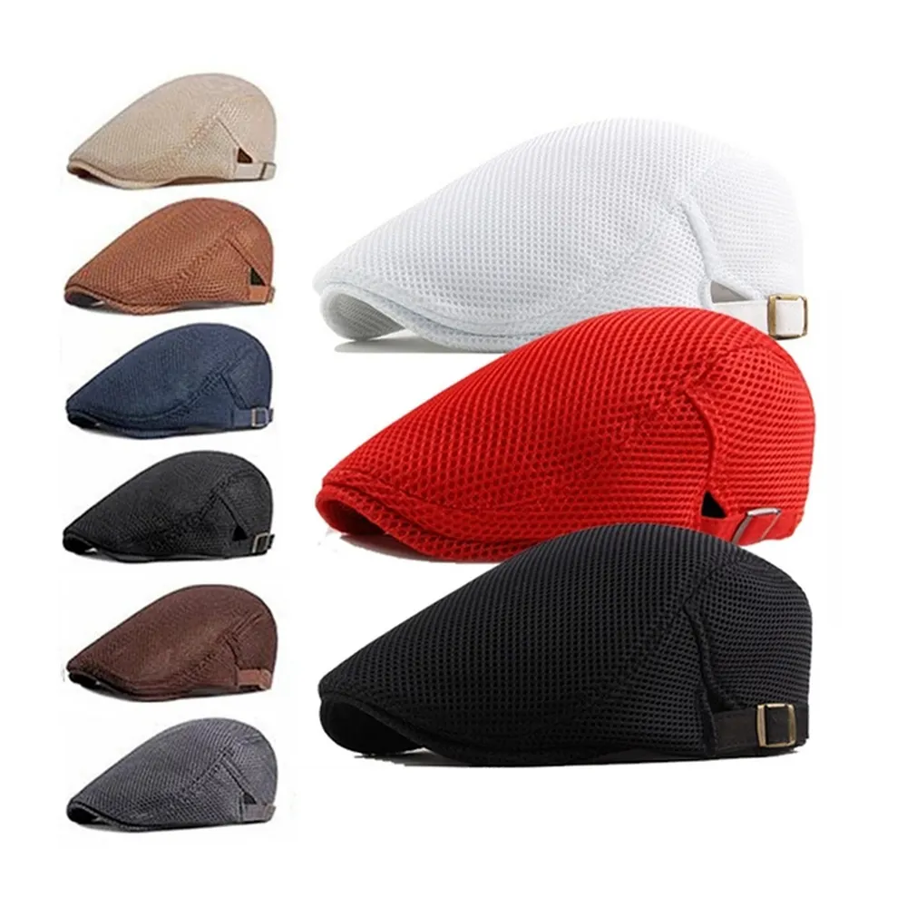 Men Hat Berets Cap Golf Driving Sun Flat Cap Fashion Cotton Berets Caps For Men Casual Peaked Hat