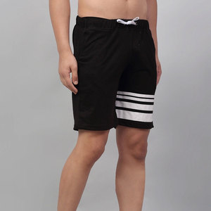Custom Logo Men's Summer Casual Shorts High Waist Drawstring Closure Eco-Friendly Polyester Canvas Quick Dry Solid Pattern - Product Image 3