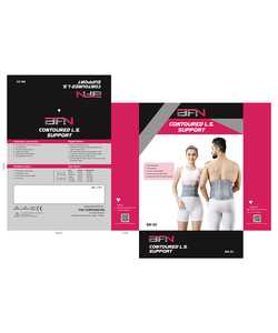 Secara anatomis berkontur <span class=keywords><strong>L</strong></span>.S. Dukungan belat dengan tarikan samping kait yang tepat & penutup putaran untuk terapi rehabilitasi efektif - Product Image 1