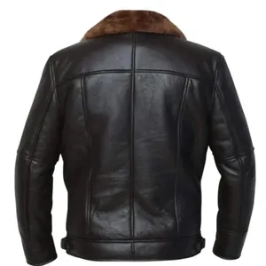 Men B3 Bomber <b>Sheepskin</b> Leather <b>Jacket</b> - Product Image 3