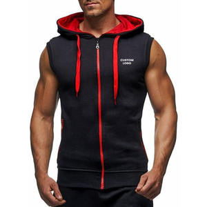 Men's Bodybuilding Sleeveless <b>Hoodie</b> <b>Gym</b> Tank Top Latest Style Fully Customization Men Wear Hoodies - Product Image 1
