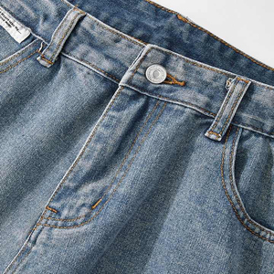 Pantalones vaqueros de mezclilla de moda para hombre Ajuste cónico Tela flexible cómoda Costura duradera Lavado personalizado Producción al por mayor - Product Image 4