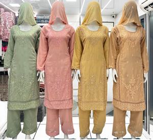 Meilleure vente de pantalon pakistanais Georgette lourde de créateur pour adultes nouvelle collection de vêtements de fête provenant directement d'Inde - Product Image 1