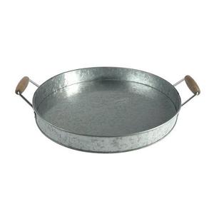 Bandeja de servicio de metal galvanizado de forma redonda de lujo para utensilios de cocina y vajilla - Product Image 6