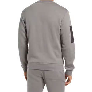 Vente en gros personnalisé poids lourd hommes col rond pull-over sweat-shirt tendance grande taille polaire haut brodé sérigraphie hiver - Product Image 3