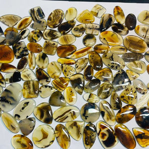 Cabochon d'agate Montana naturelle de qualité AAA, pierre semi-précieuse à dos plat lisse pour la guérison, lot en gros de taille de pierres précieuses personnalisées - Product Image 1