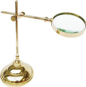 Lupa de escritorio de latón macizo con brazo ajustable y base pesada, diseño clásico, lectura o pantalla disponible a precios mayoristas. - Product Image 3