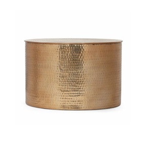 Mesa de centro de aluminio martillado Vintage con acabado Natural 2025, superventas, alta calidad, venta al por mayor, mesa redonda personalizada - Product Image 6