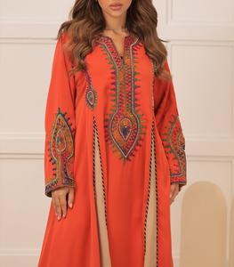 Wholesale Custom Luxury <b>Satin</b> <b>Abaya</b> for Women High Quality Traditional Muslim Dress Ruffle Sleeves Free Design for Muslims - Product Image 5